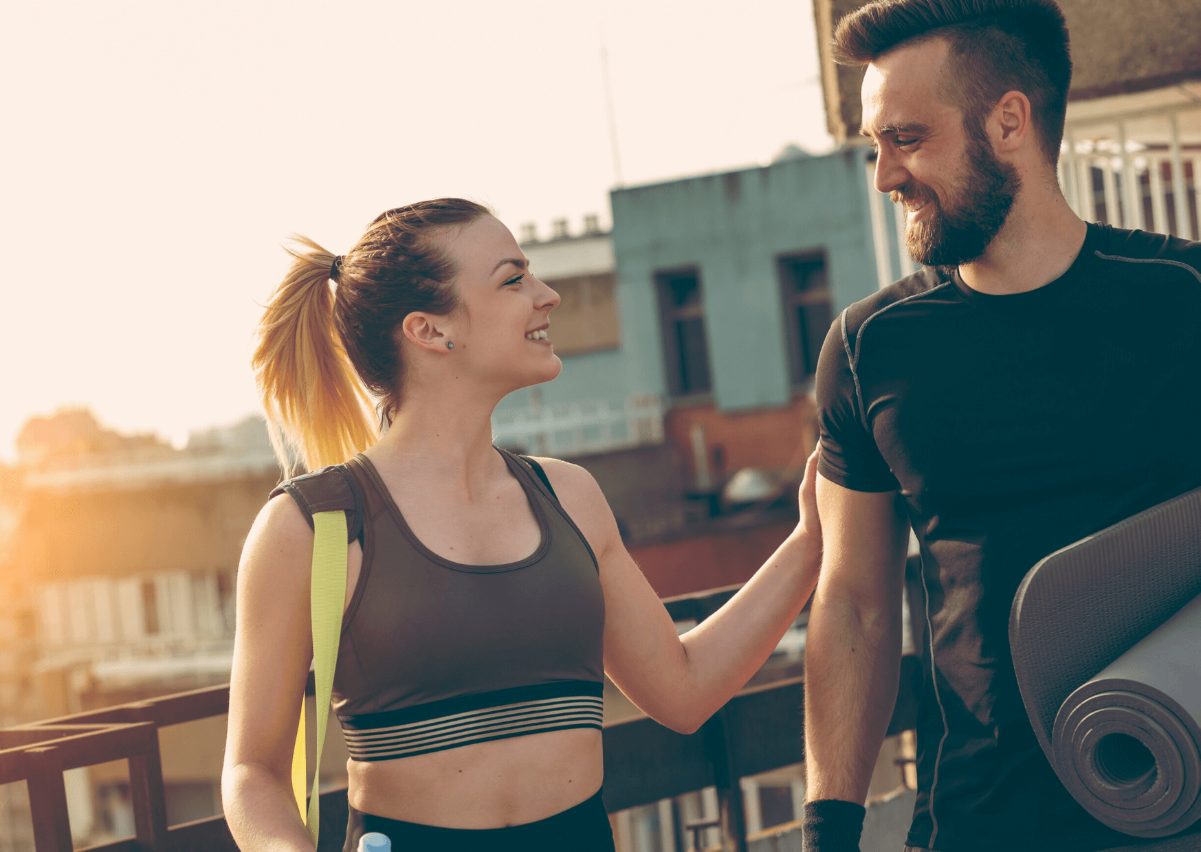 Couple working out Together